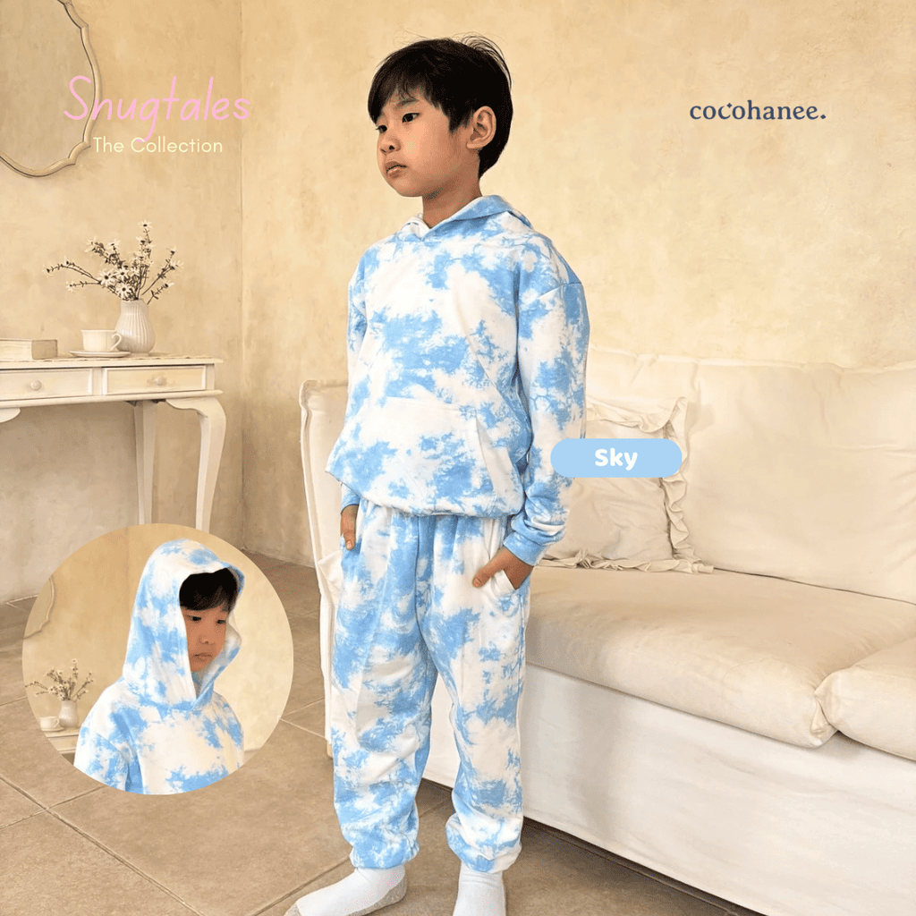 Hoodie Set - Tie Dye Loungewear - Setelan Anak Baby Terry