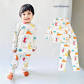 Cocohanee - Orange Dino Long Pajamas