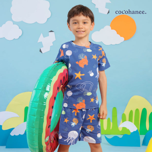 Cocohanee - Marine Blue Short Pajamas