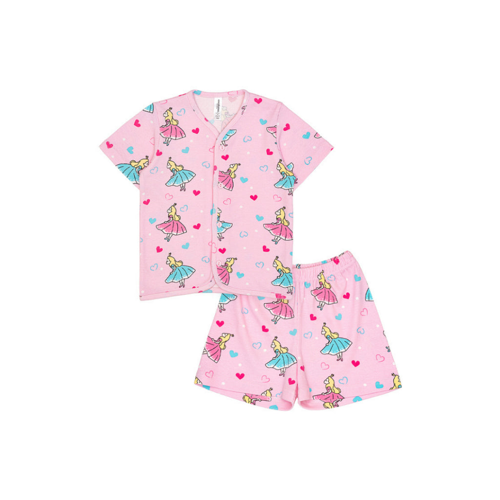 Cocohanee - Cinderelle Button Down Short Pajamas - Piyama Bayi dan Anak dengan Kancing Depan