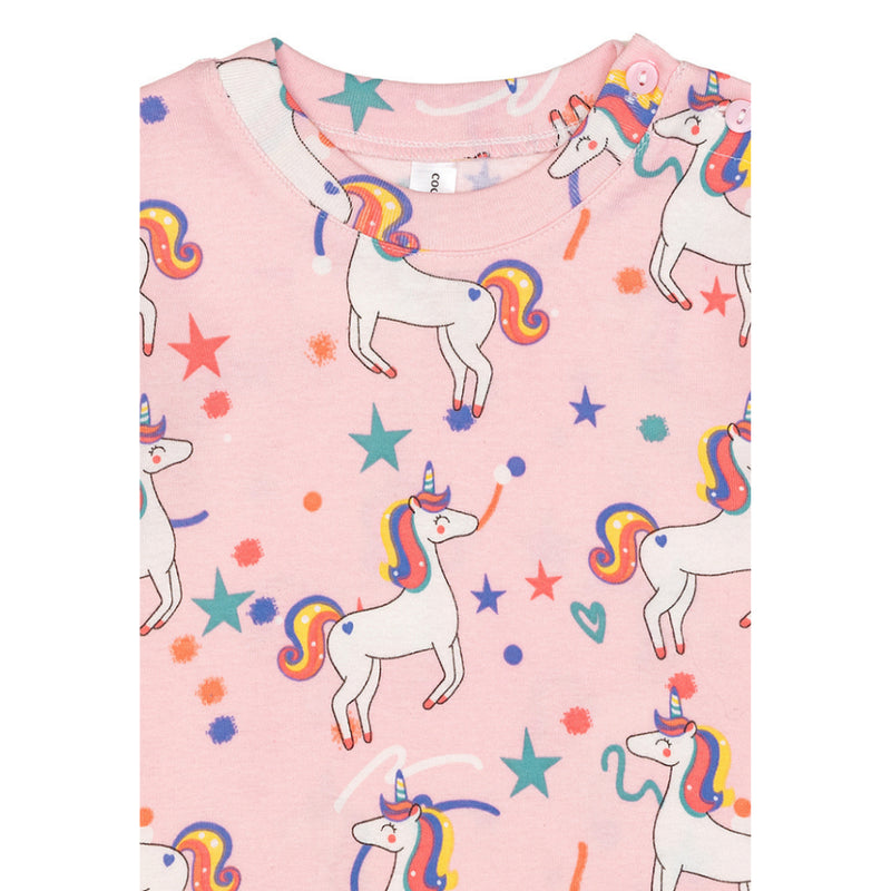 Cocohanee - Unicorn World Shoulder Button Short Pajamas - Piyama Bayi dan Anak dengan Kancing di Bahu