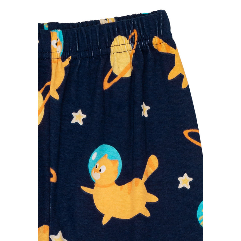 Cocohanee - Galaxy Cat Shoulder Button Long Pajamas - Piyama Bayi dan Anak dengan Kancing di Bahu