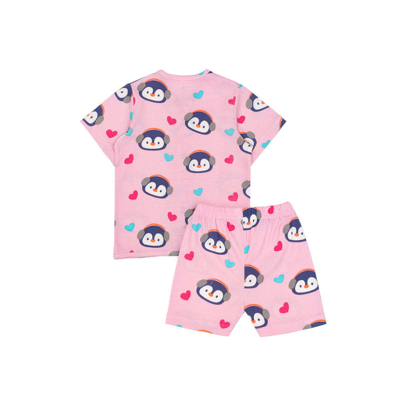 Cocohanee - Penguin in Love Button Down Short Pajamas - Piyama Bayi dan Anak dengan Kancing Depan