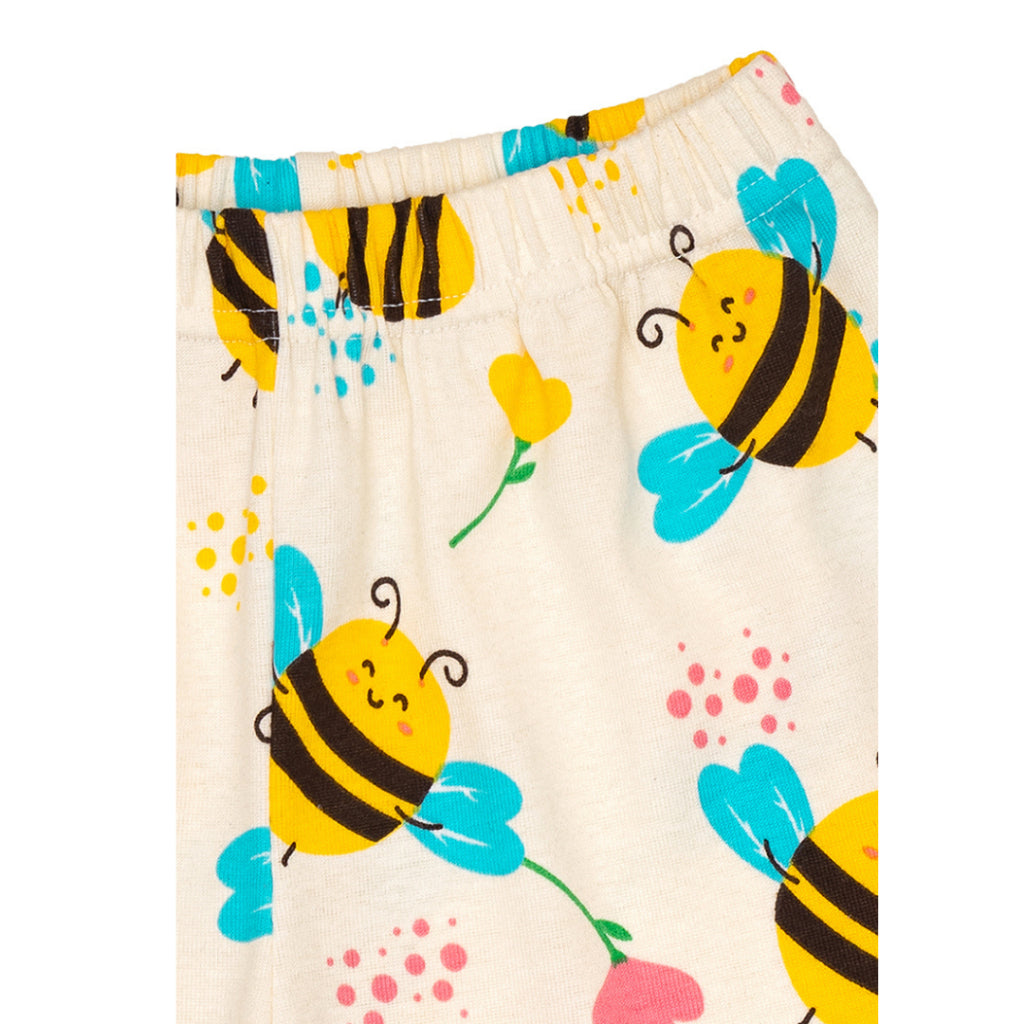 Cocohanee - Morning Bee Shoulder Button Short Pajamas - Piyama Bayi dan Anak dengan Kancing di Bahu