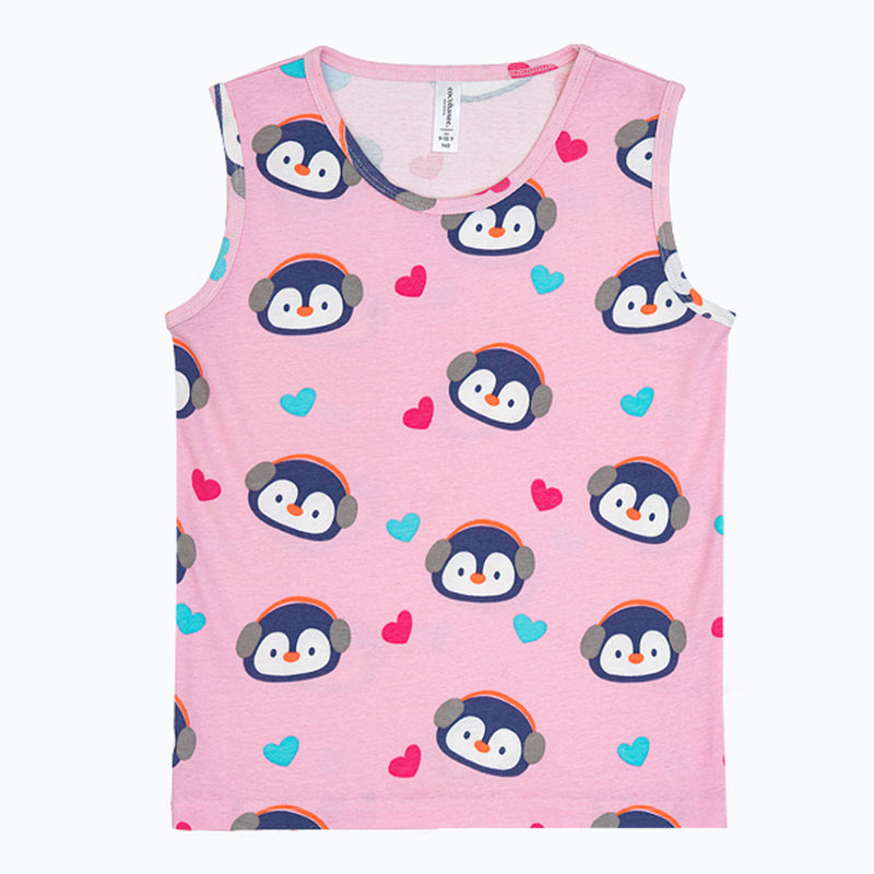 Cocohanee - Zoo Paradise Sleeveless Top - Kaos Tanpa Lengan Anak Motif