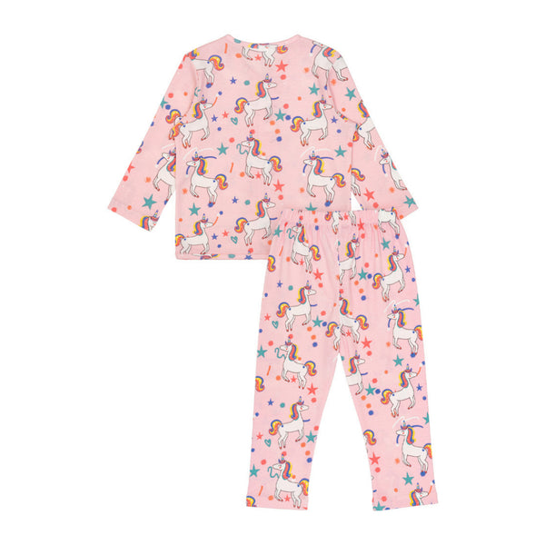 Cocohanee - Unicorn World Button Down Long Pajamas - Piyama Bayi dan Anak dengan Kancing Depan