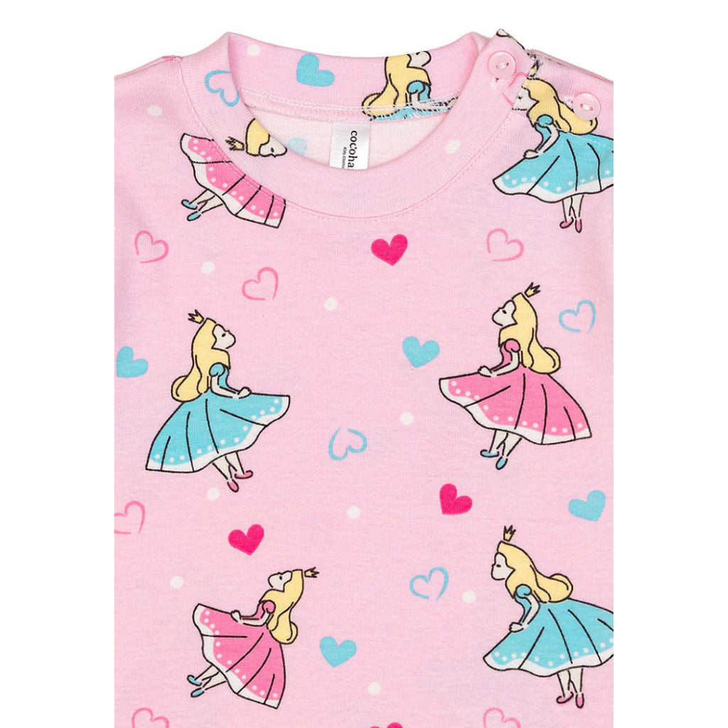 Cocohanee - Cinderelle Shoulder Button Short Pajamas - Piyama Bayi dan Anak dengan Kancing di Bahu