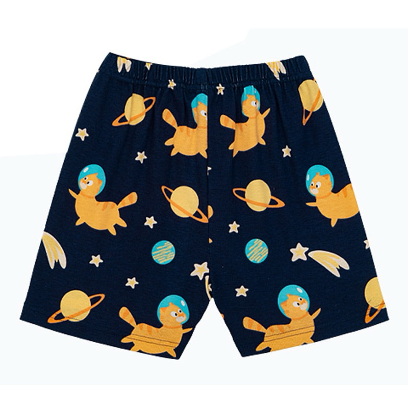 Cocohanee - Outer Space Biker Short Motif - Celana Legging Pendek Anak