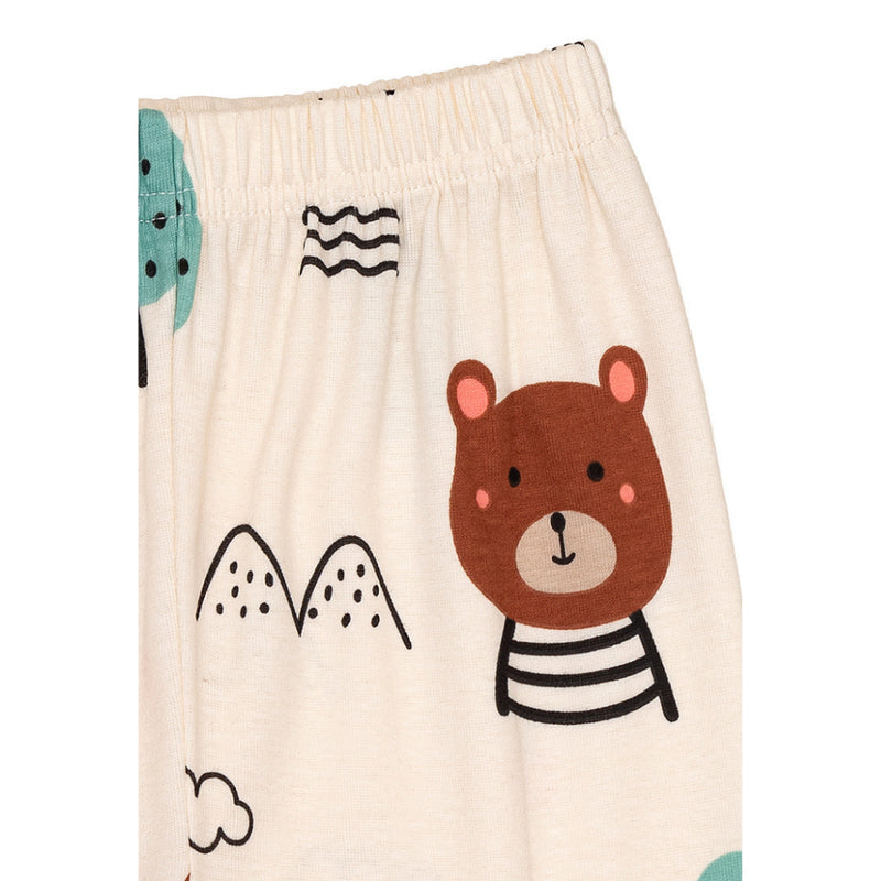 Cocohanee - Bears Shoulder Button Long Pajamas - Piyama Bayi dan Anak dengan Kancing di Bahu