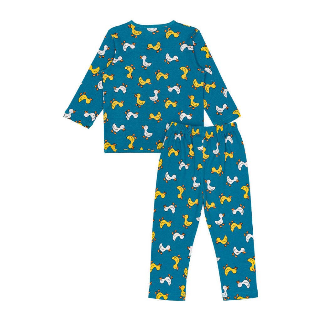 Cocohanee - Walky Ducky Button Down Long Pajamas - Piyama Bayi dan Anak dengan Kancing Depan