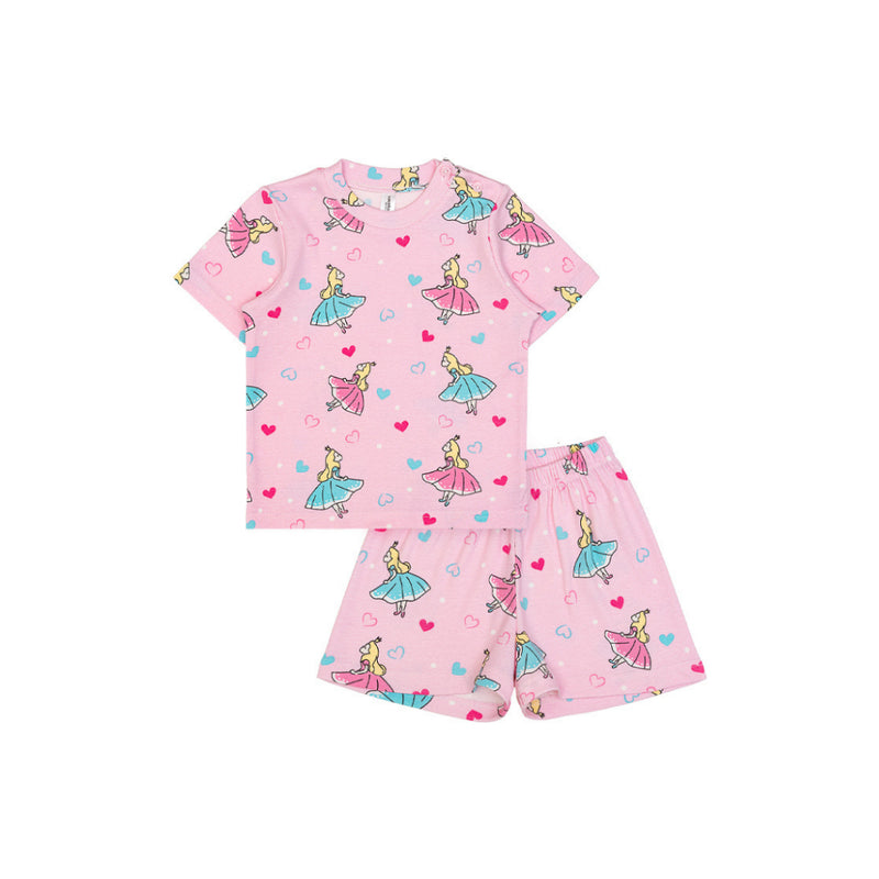 Cocohanee - Cinderelle Shoulder Button Short Pajamas - Piyama Bayi dan Anak dengan Kancing di Bahu