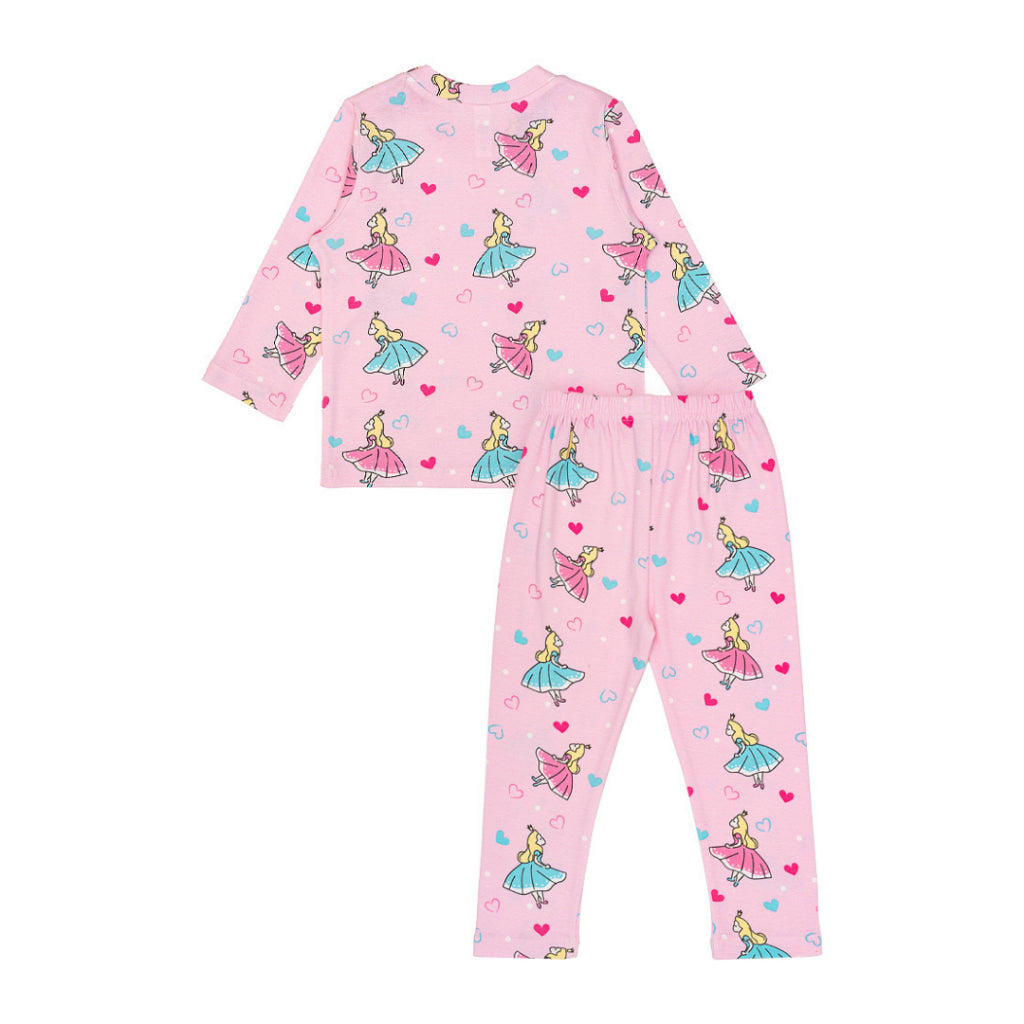 Cocohanee - Cinderelle Shoulder Button Long Pajamas - Piyama Bayi dan Anak dengan Kancing di Bahu