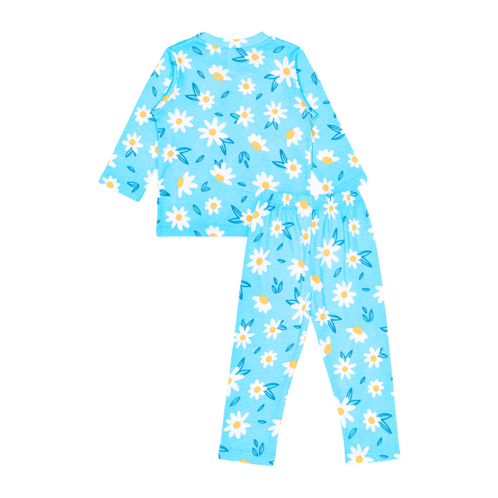 Cocohanee - Cosmos Field Shoulder Button Long Pajamas - Piyama Bayi dan Anak dengan Kancing di Bahu