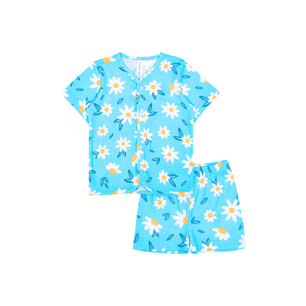 Cocohanee - Cosmos Field Button Down Short Pajamas - Piyama Bayi dan Anak dengan Kancing Depan