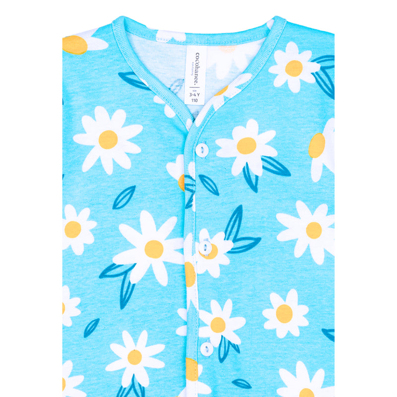 Cocohanee - Cosmos Field Button Down Short Pajamas - Piyama Bayi dan Anak dengan Kancing Depan