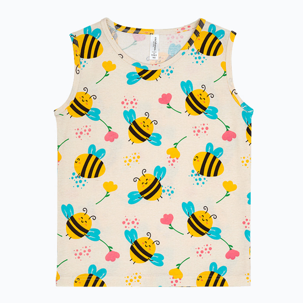 Cocohanee - Zoo Paradise Sleeveless Top - Kaos Tanpa Lengan Anak Motif