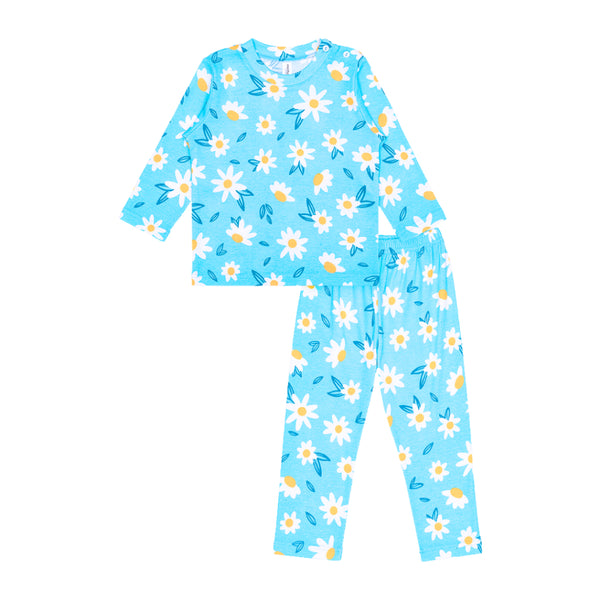 Cocohanee - Cosmos Field Shoulder Button Long Pajamas - Piyama Bayi dan Anak dengan Kancing di Bahu