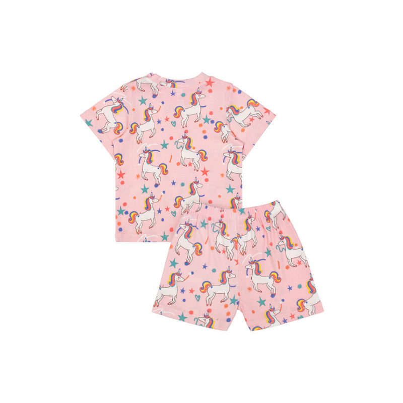 Cocohanee - Unicorn World Shoulder Button Short Pajamas - Piyama Bayi dan Anak dengan Kancing di Bahu