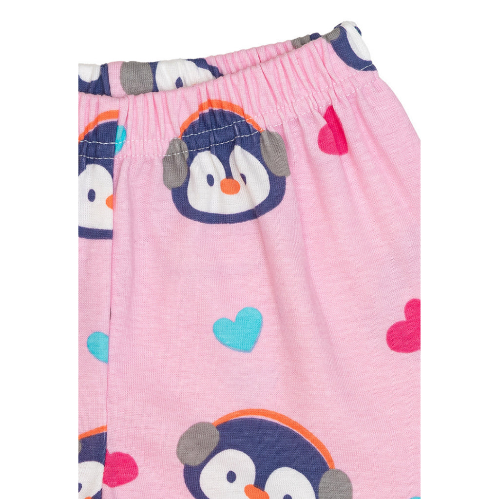 Cocohanee - Penguin in Love Shoulder Button Short Pajamas - Piyama Bayi dan Anak dengan Kancing di Bahu