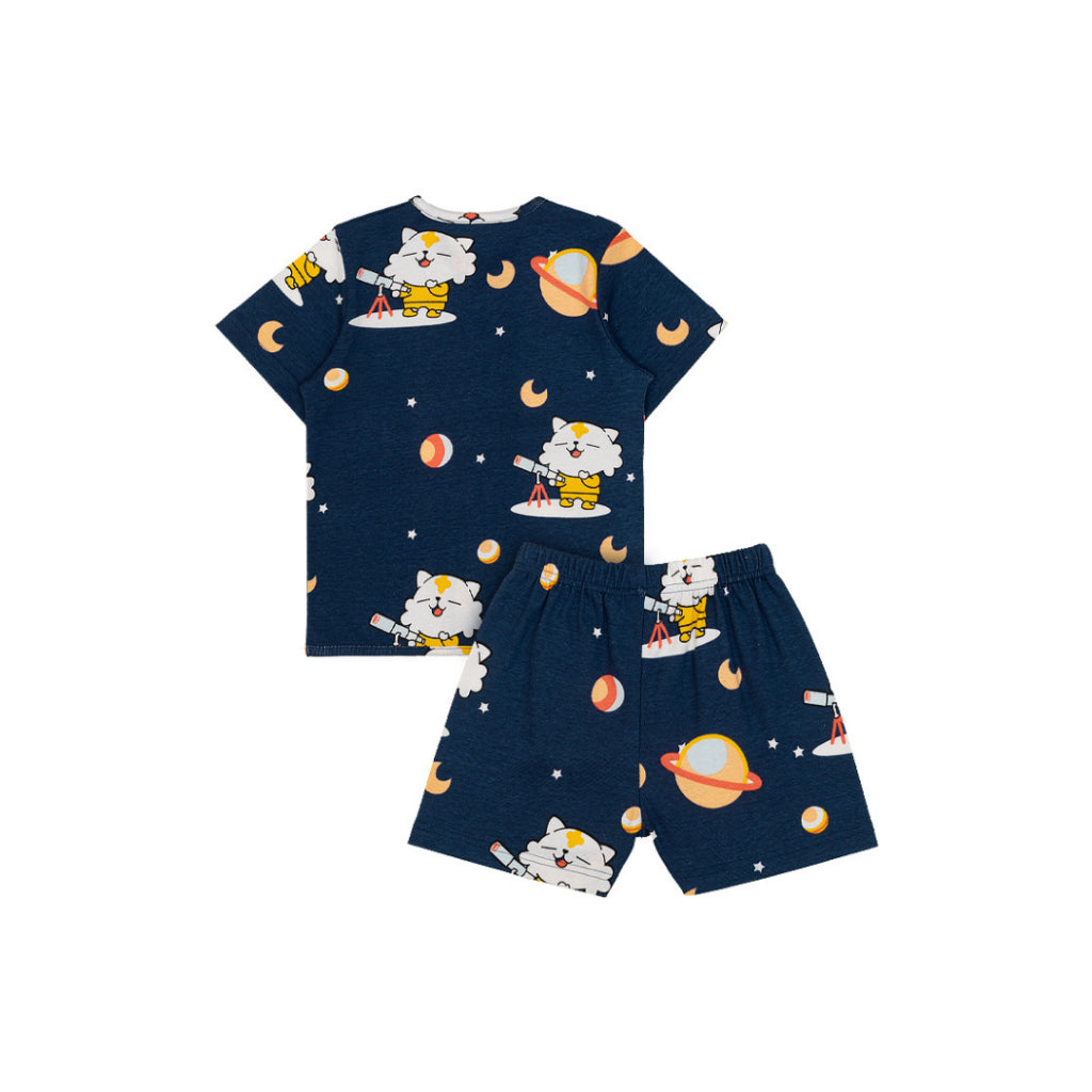 Cocohanee - Coco Moonlight Button Down Short Pajamas - Piyama Bayi dan Anak dengan Kancing Depan