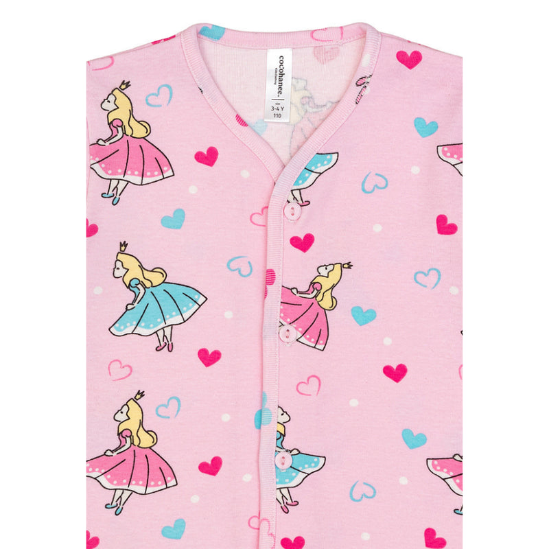 Cocohanee - Cinderelle Button Down Short Pajamas - Piyama Bayi dan Anak dengan Kancing Depan