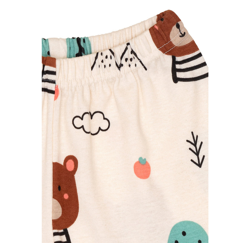 Cocohanee - Bears Shoulder Button Short Pajamas - Piyama Bayi dan Anak dengan Kancing di Bahu