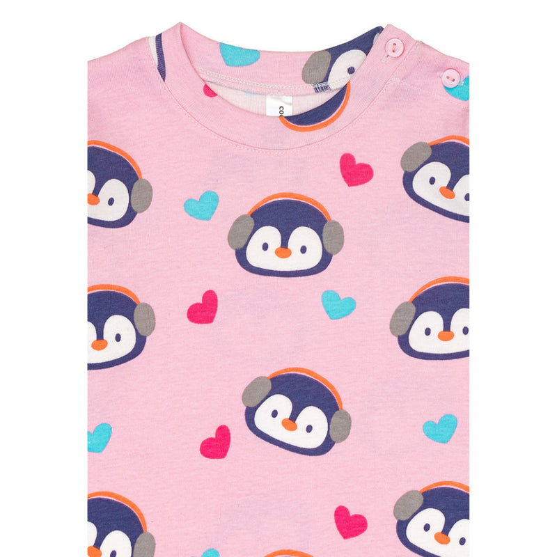 Cocohanee - Penguin in Love Shoulder Button Long Pajamas - Piyama Bayi dan Anak dengan Kancing di Bahu