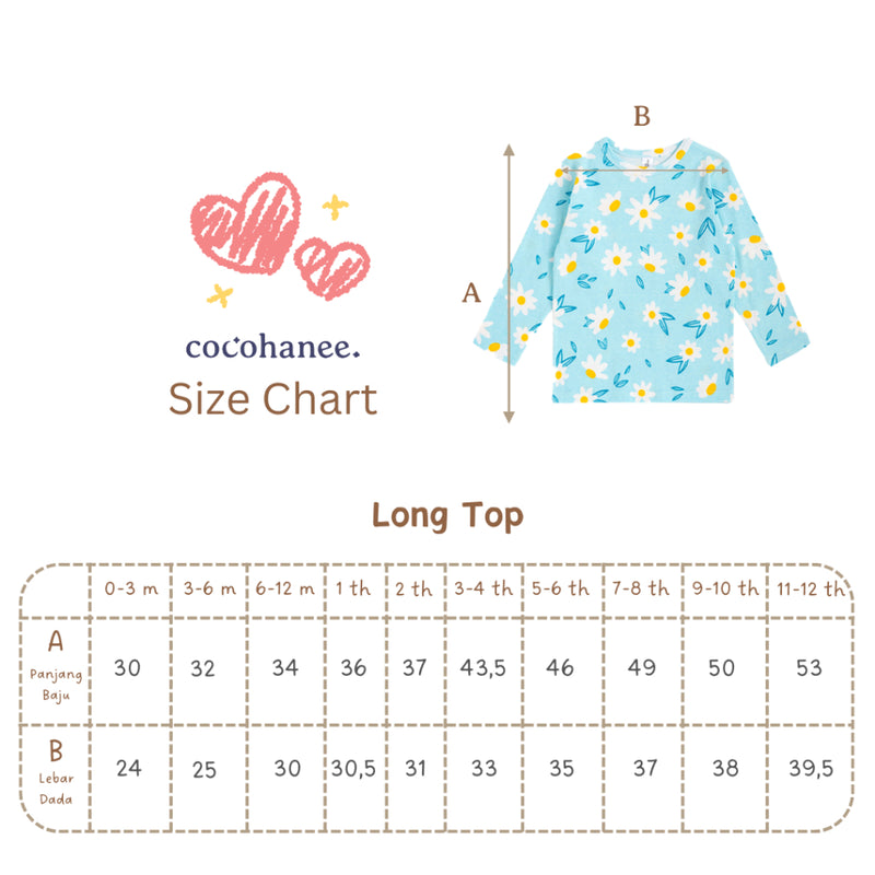 Cocohanee - Zoo Paradise Long Top - Kaos Lengan Panjang Anak Motif