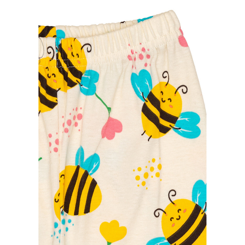 Cocohanee - Morning Bee Shoulder Button Long Pajamas - Piyama Bayi dan Anak dengan Kancing di Bahu