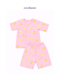 Cocohanee Local Market - Short Button Down Pajamas Lemonade