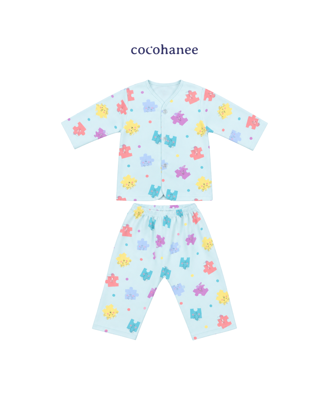 Cocohanee Wonderverse - Long Button Down Pajamas Little Pieces