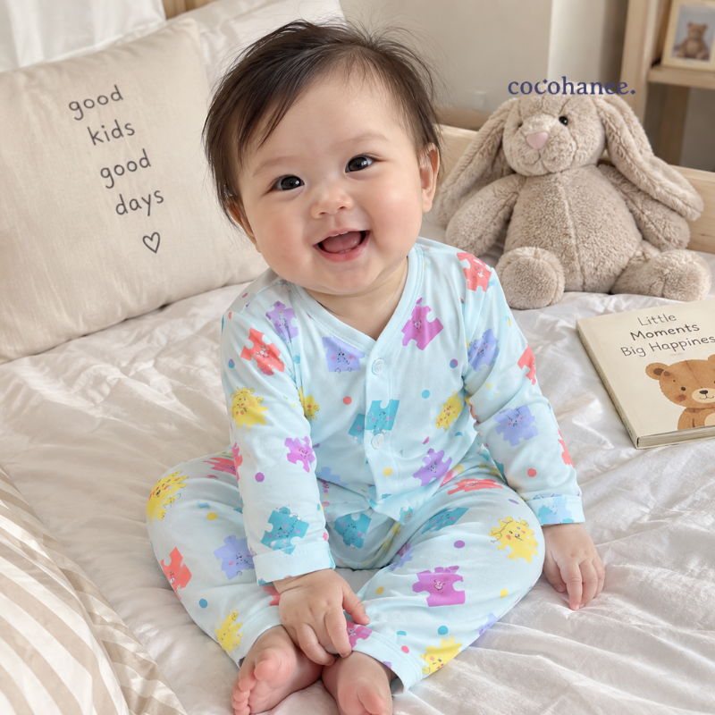Cocohanee Wonderverse - Long Button Down Pajamas Little Pieces