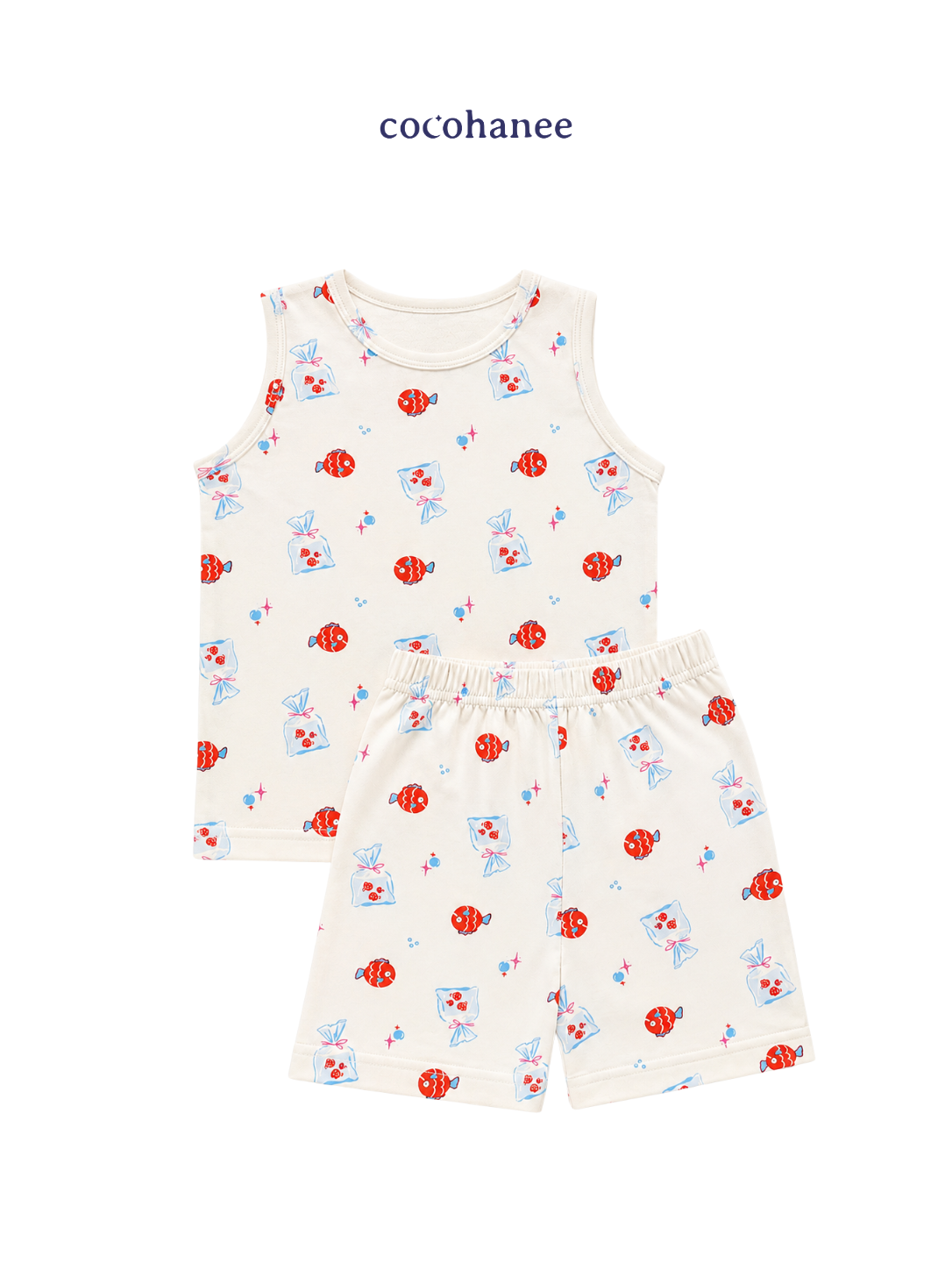 Cocohanee Local Market - Sleeveless Set Pajamas Fish Market