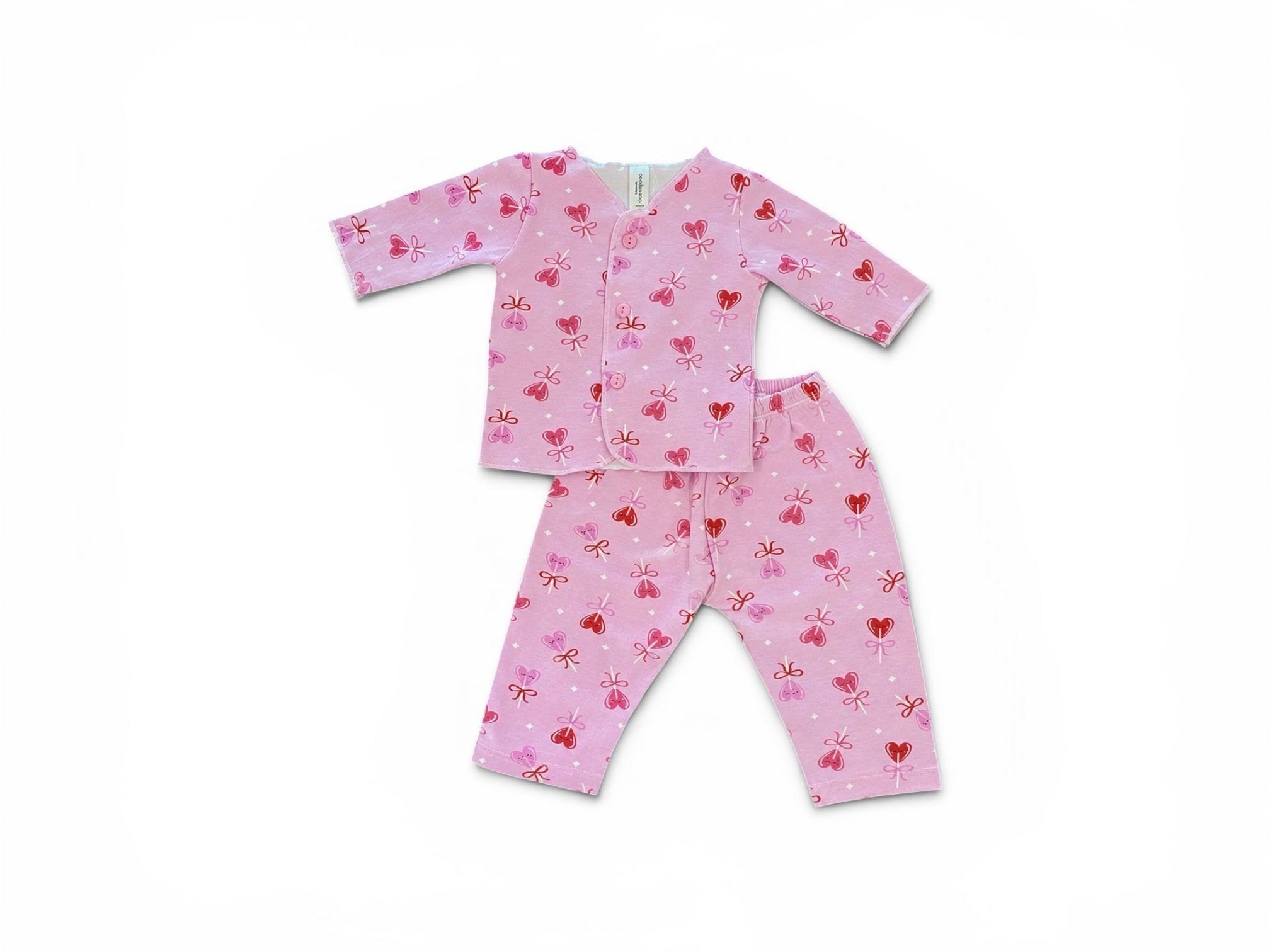 Lolly Polly - Baby Long Button Down Pajamas - Piyama Bayi Motif