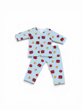 Mr. Wafer - Baby Long Button Down Pajamas - Piyama Bayi Motif