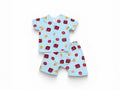 Mr. Wafer - Baby Short Button Down Pajamas - Piyama Bayi Motif