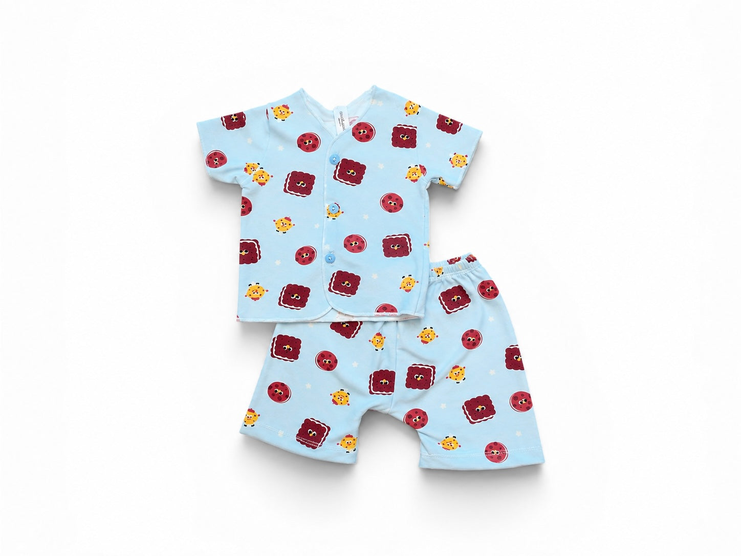 Mr. Wafer - Baby Short Button Down Pajamas - Piyama Bayi Motif