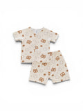 Pretzels - Baby Short Button Down Pajamas - Piyama Bayi Motif
