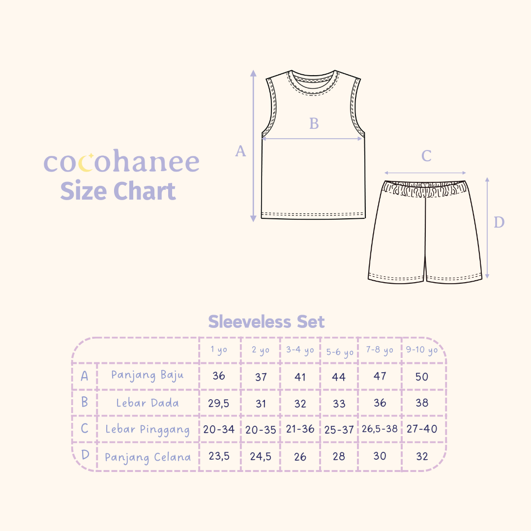Cocohanee - Cats Playground - Sleeveless Set - Setelan Anak Tanpa Lengan