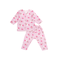 Cocohanee - Creamy Strawberry Baby Long Button Down Pajamas - Piyama Bayi dengan Kancing Depan