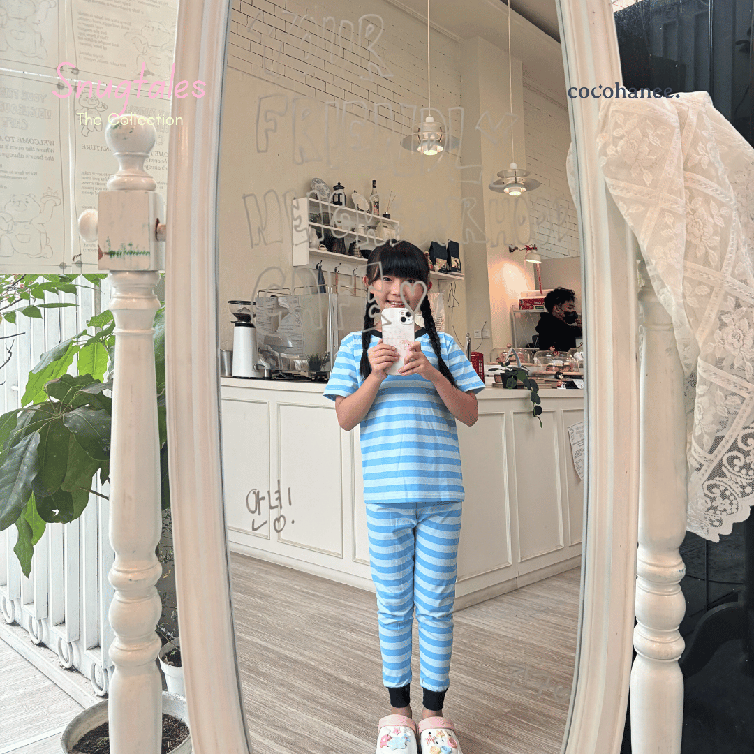 Stripe Cloud - Cozy Pajamas - Piyama Tidur Motif Salur Anak