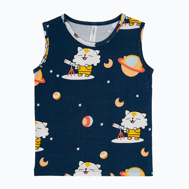 Cocohanee - Outer Space Sleeveless Top - Kaos Tanpa Lengan Anak Motif