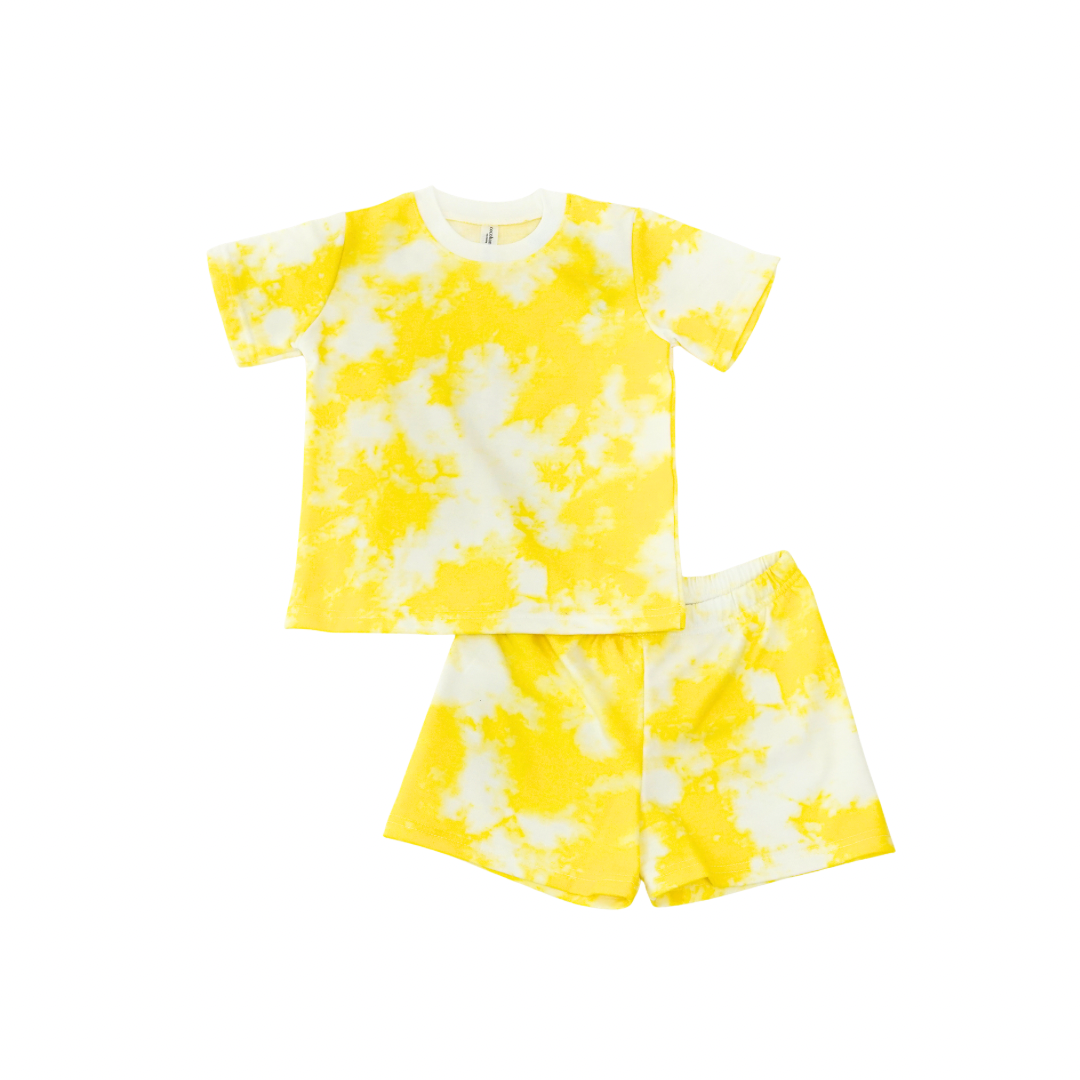 Casual Short Set - Tie Dye Loungewear - Setelan Casual Anak Baby Terry