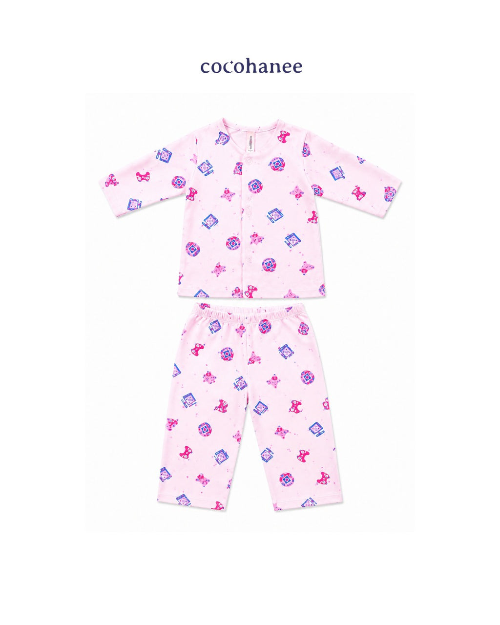 Cocohanee Wonderverse - Long Button Down Pajamas Pixel Play