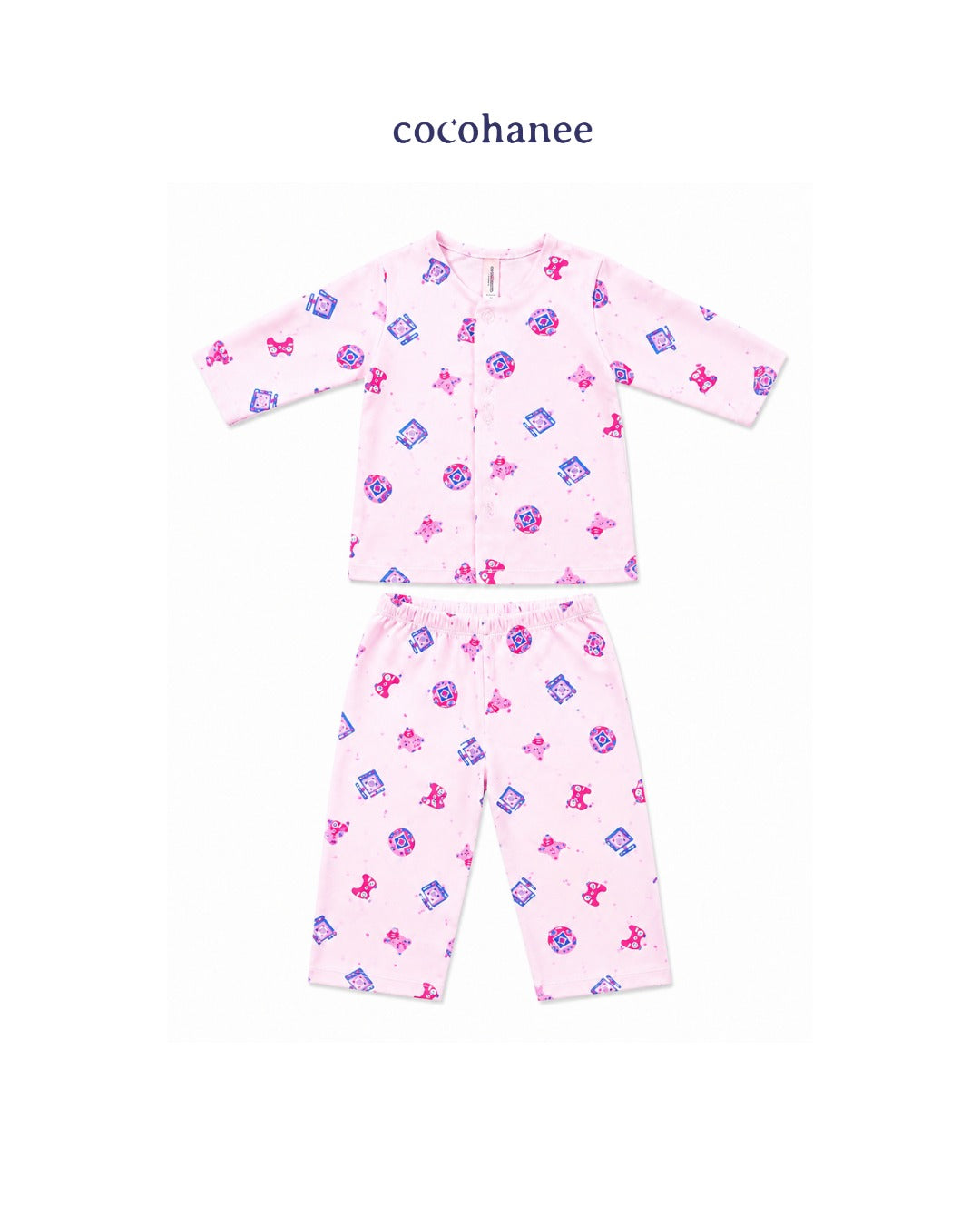 Cocohanee Wonderverse - Long Button Down Pajamas Pixel Play