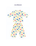 Cocohanee Wonderverse - Long Button Down Pajamas Little Geo