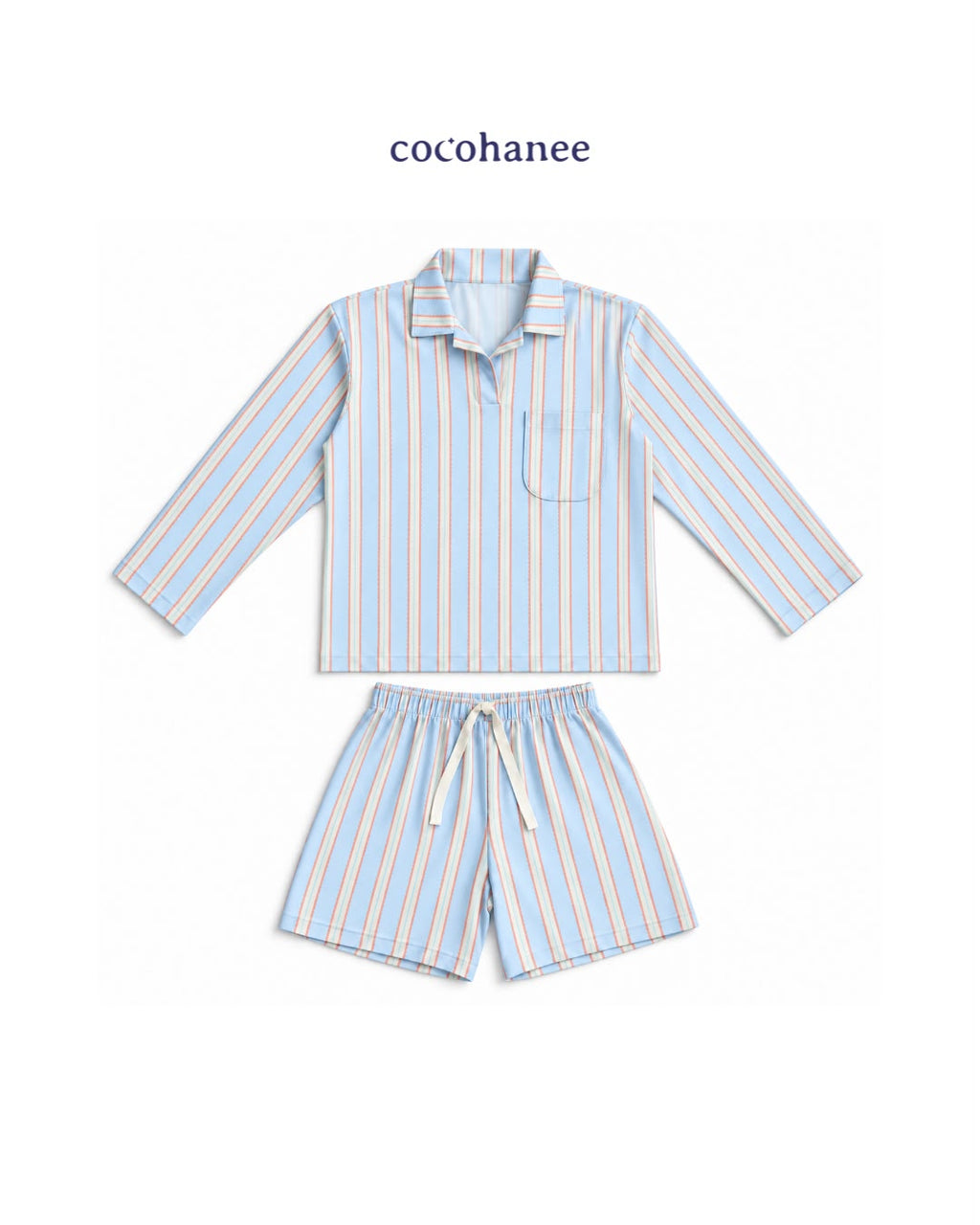 Cocohanee Classic Summer Vibe - Lune Oversize Chill Pajamas Coastal Play