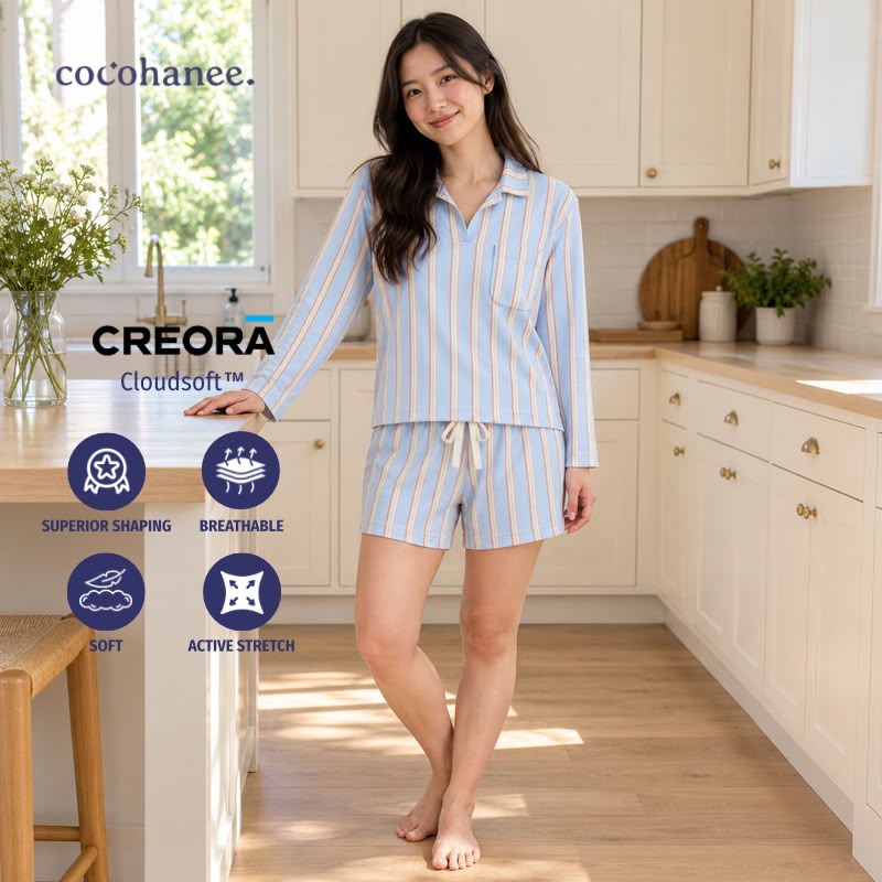 Cocohanee Classic Summer Vibe - Lune Oversize Chill Pajamas Coastal Play
