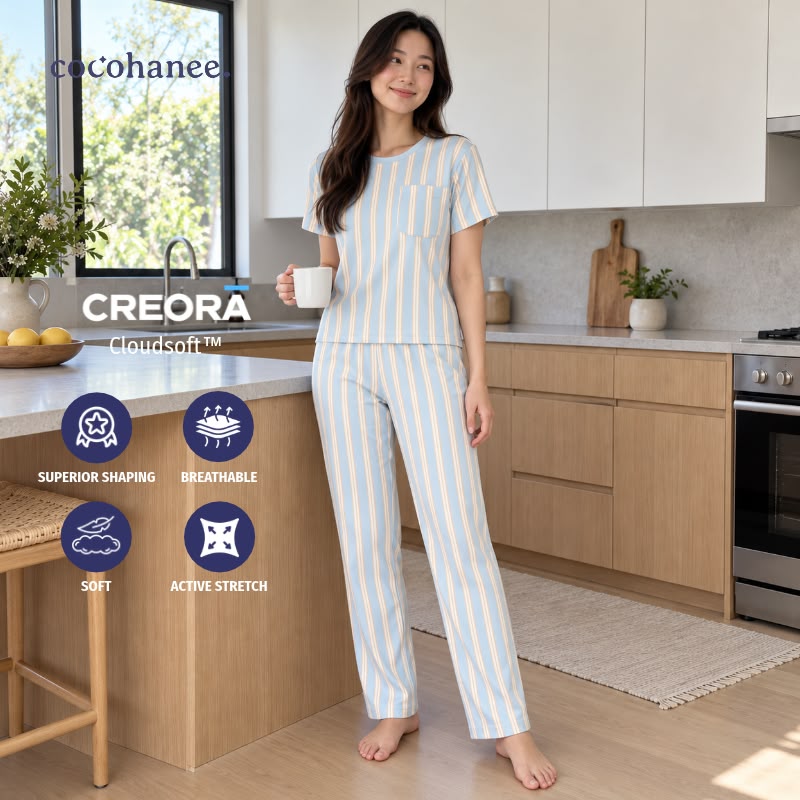 Cocohanee Classic Summer Vibe - Lune Cozy Pajamas Coastal Play
