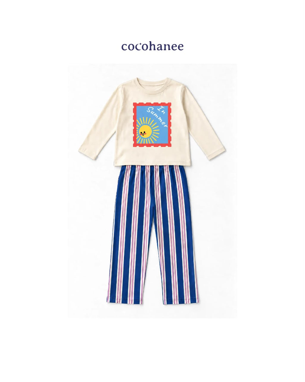 Cocohanee Classic Summer Vibe - Long Pajamas Summer Stamp